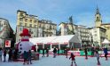 Weihnachtliche Eislaufbahn in Vitoria-Gasteiz